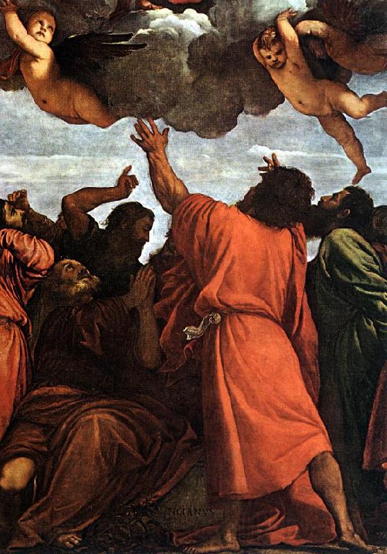 TIZIANO Vecellio Assumption of the Virgin (detail) rt Norge oil painting art